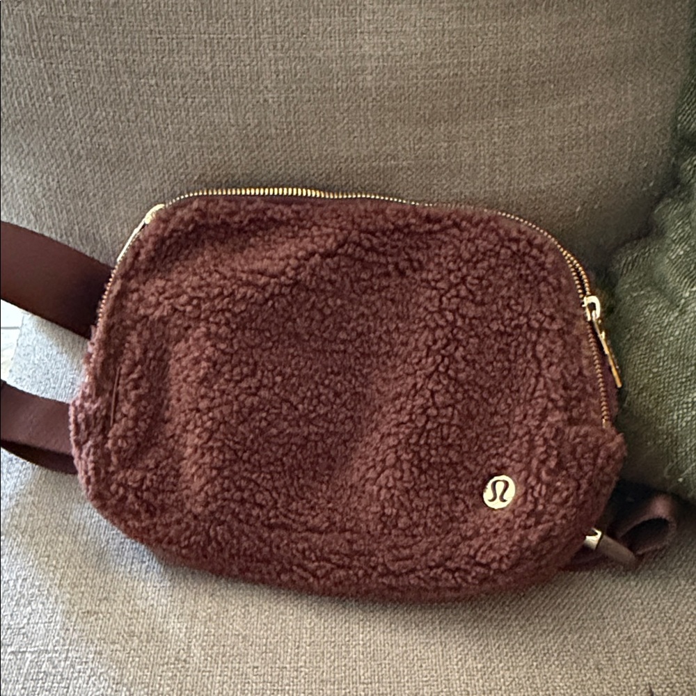 lululemon athletica Chocolate Brown Sherpa Crossbody Bag
